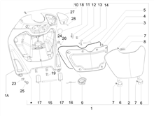 Vorderes Handschuhfach  - Schild-Rückseite