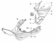 Mittlere Verklaidung - Fußraster