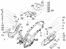 Mittlere Verklaidung - Fußraster