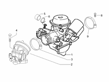 Vergaser, komplett - Ansaugstutzen