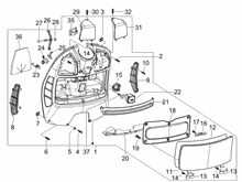 Vorderes Handschuhfach  - Schild-Rückseite