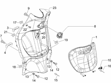 Vorderes Handschuhfach  - Schild-Rückseite