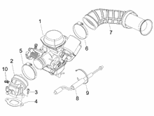Vergaser, komplett - Ansaugstutzen