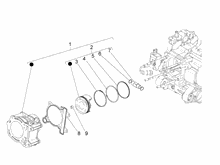 Einheit Zylinder-Kolben-Kolbenbolzen