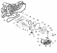 Befestigung schaltsegment