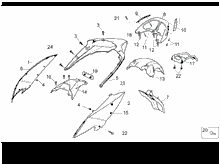 Rear headlight - Top box