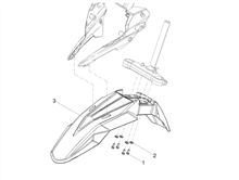 Vorderes Schutzblech-Stütze