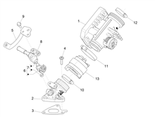 Drosselkörper - Einspritzdüse – Ansaugstutzen