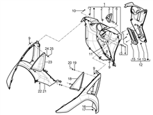 Vorderes Handschuhfach  - Schild-Rückseite