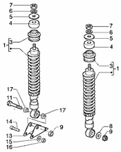 Stoßdämpfer hinten