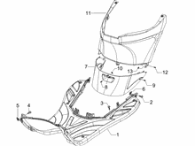 Mittlere Verklaidung - Fußraster