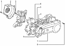 Einheit Zylinder-Kolben-Kolbenbolzen