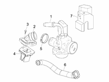 Vergaser, komplett - Ansaugstutzen