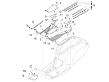 Mittlere Verklaidung - Fußraster