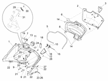 Vorderes Handschuhfach  - Schild-Rückseite