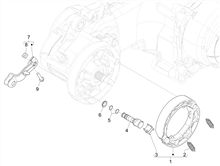 Hinterbremse - Bremsbackensatzen