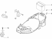 Fernschalteren - Batterie - Hupe