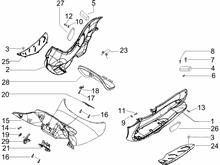 Mittlere Verklaidung - Fußraster