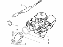 Vergaser, komplett - Ansaugstutzen