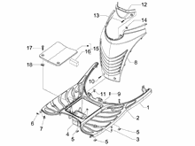 Mittlere Verklaidung - Fußraster