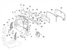 Vorderes Handschuhfach  - Schild-Rückseite