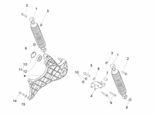 Hintere Radaufhängung - Stoßdämpfer