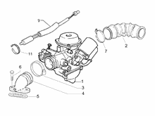 Vergaser, komplett - Ansaugstutzen