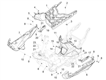 Mittlere Verklaidung - Fußraster