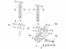 Hintere Radaufhängung - Stoßdämpfer
