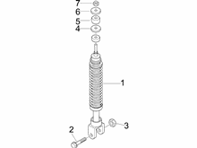 Hintere Radaufhängung - Stoßdämpfer