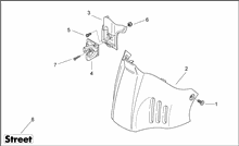 Rear headlight - Top box