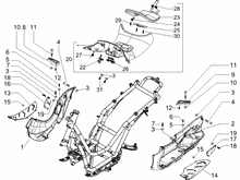 Mittlere Verklaidung - Fußraster