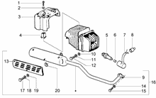 Einheit Zylinder-Kolben-Kolbenbolzen
