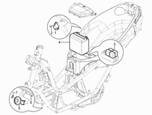 Fernschalteren - Batterie - Hupe