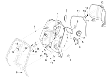 Vorderes Handschuhfach  - Schild-Rückseite