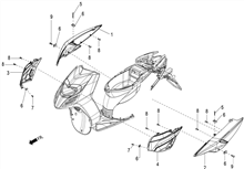Mittlere Verklaidung - Fußraster