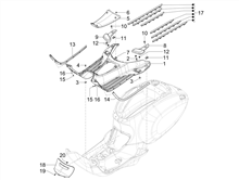 Mittlere Verklaidung - Fußraster