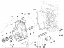 Schwungraddeckel - Ölfilter