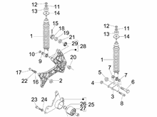 Hintere Radaufhängung - Stoßdämpfer