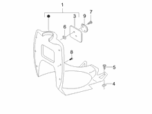 Vorderes Handschuhfach  - Schild-Rückseite