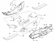 Mittlere Verklaidung - Fußraster