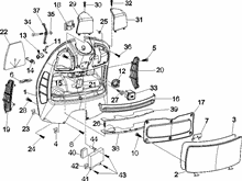 Vorderes Handschuhfach  - Schild-Rückseite