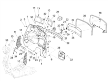 Vorderes Handschuhfach  - Schild-Rückseite