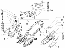 Mittlere Verklaidung - Fußraster