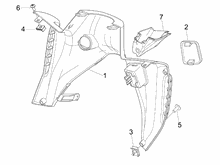 Vorderes Handschuhfach  - Schild-Rückseite