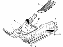 Mittlere Verklaidung - Fußraster