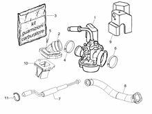 Vergaser, komplett - Ansaugstutzen