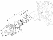 Einheit Zylinder-Kolben-Kolbenbolzen