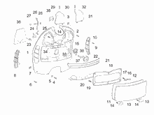 Vorderes Handschuhfach  - Schild-Rückseite