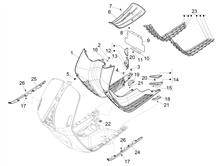 Mittlere Verklaidung - Fußraster